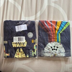 Star Wars Graphic T-Shirts size 10 kids lot millennium falcon rainbow